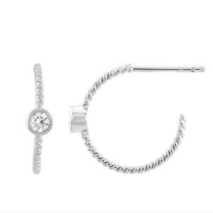 Silpada Focus on Me Hoop Earrings 0.925 Sterling Silver Post Feminine Light